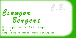 csongor bergert business card